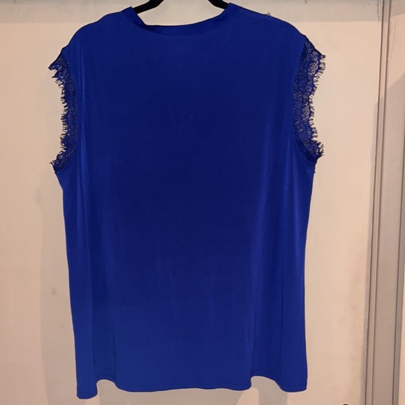 Worthington petite ladies sleeveless cobalt blue top size PXL - Picture 7 of 7